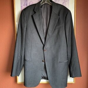 Armani Collection Charcoal Pinstripe Wool Luxury Men’s Jacket Suit Jacket, 42L